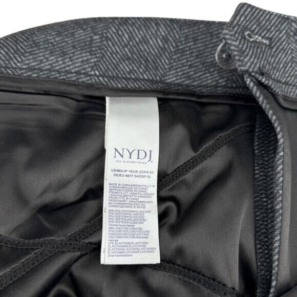 NWT NYDJ Slim Ponte Knit Trousers Sz 18 Mondo Herringbone - Picture 6 of 8